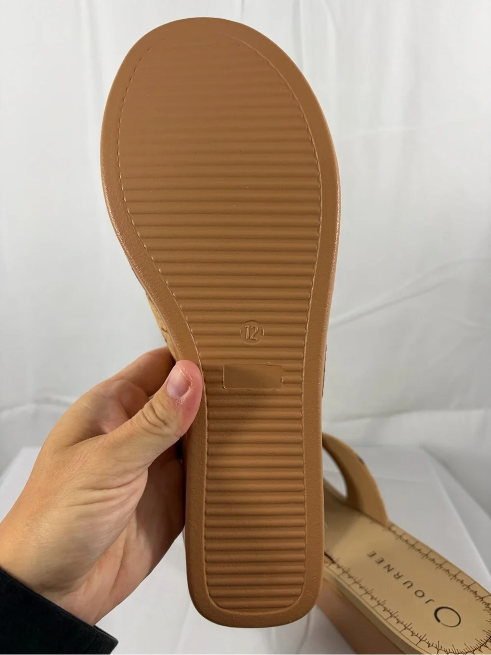 NWT Journee Women’s Size 12 Cork Wedge Sandals